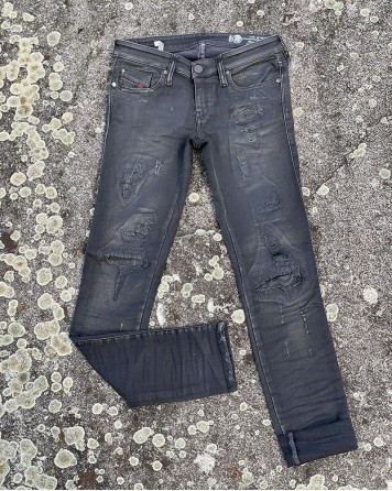 Džíny dámské Diesel SKINZEE LOW černé pogumované